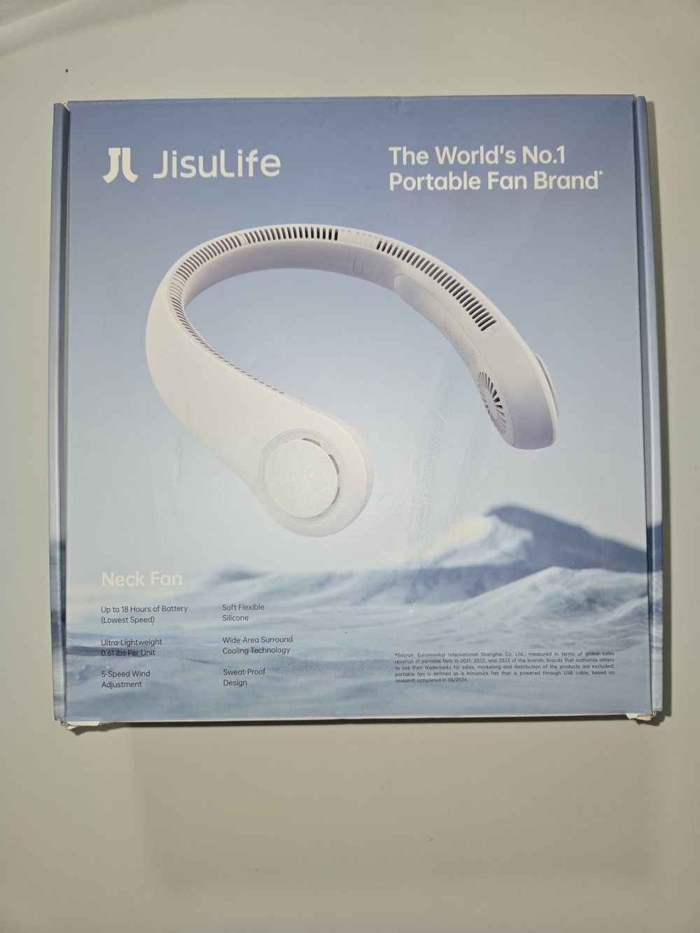 Gently Used White Neck Fan - Wearable Portable Cooling